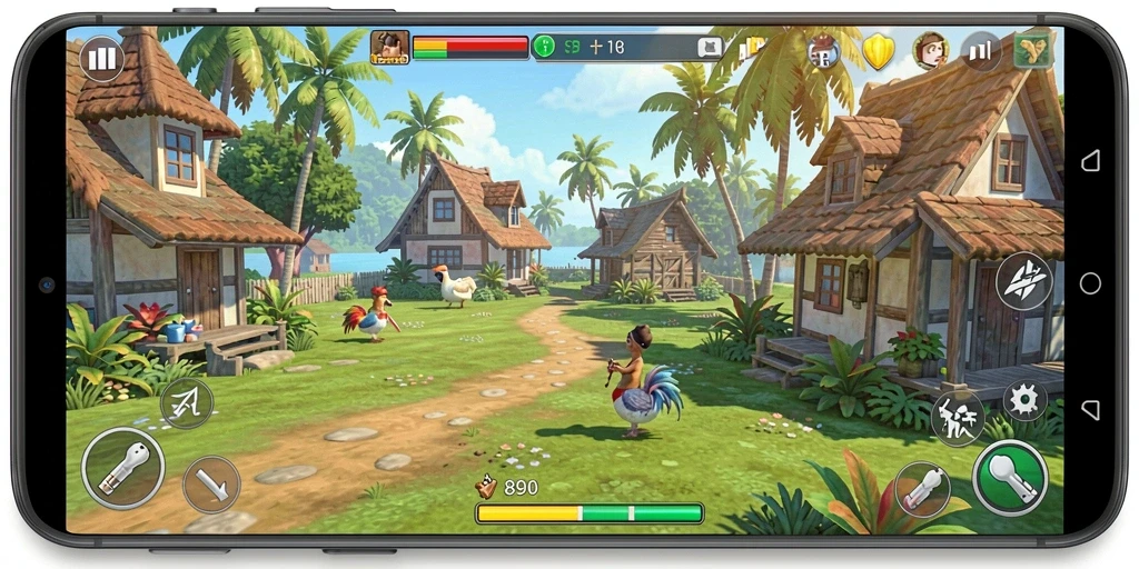 Screenshot utama 898A menampilkan gameplay santai yang asyik.