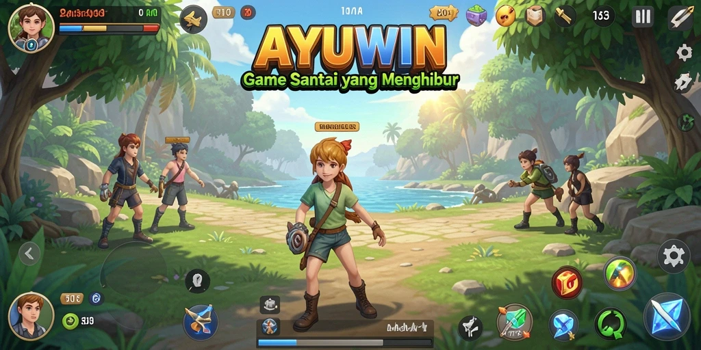 Tampilan gameplay AYUWIN yang menarik dan penuh warna.