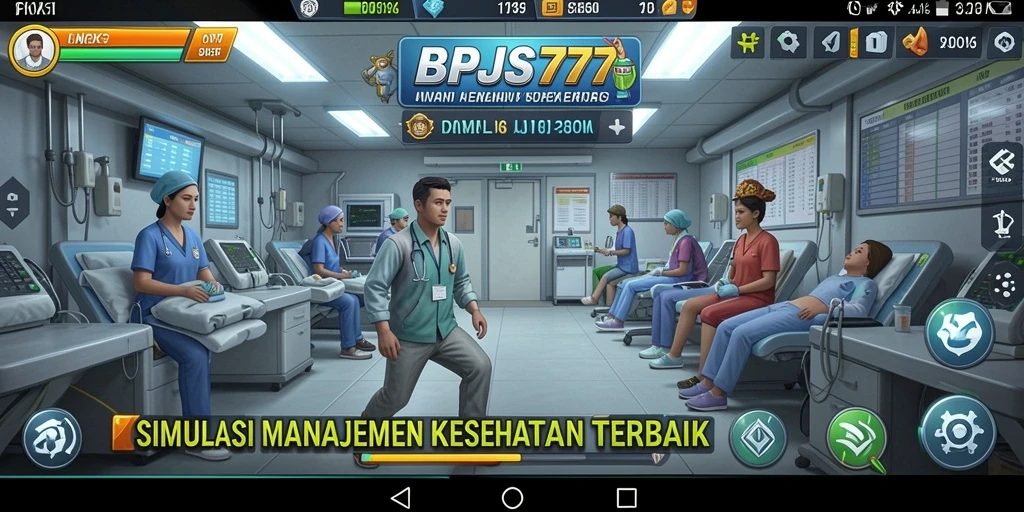 Tampilan gameplay menarik dari BPJS777 dengan elemen simulasi kesehatan.