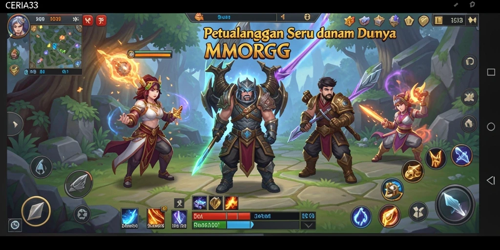 Tampilan gameplay CERIA33 yang mendebarkan dalam dunia MMORPG.