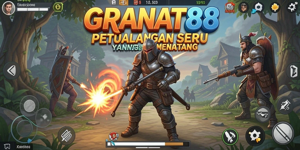 Screenshot menunjukkan petualangan mendebarkan dalam GRANAT88.