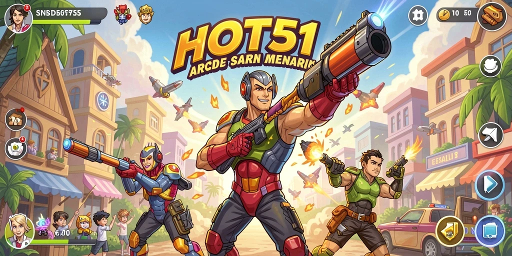 Gameplay HOT51 yang penuh aksi dan tantangan seru.