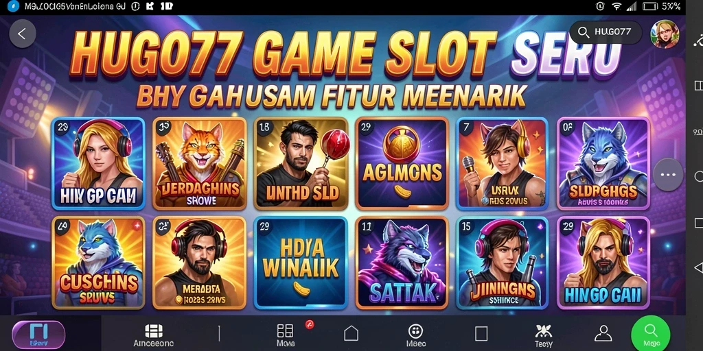 Screenshot gameplay HUGO77 menampilkan keseruan permainan Slot.