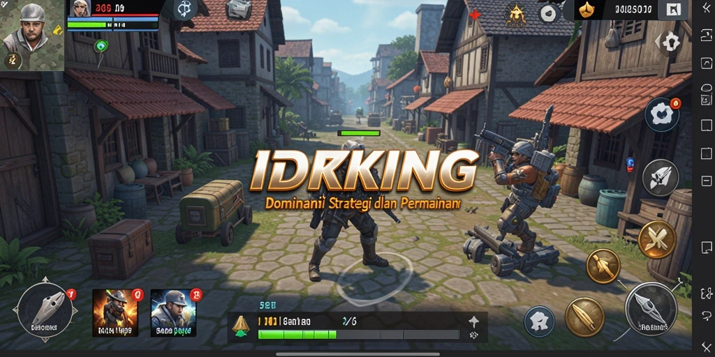Tangkapan layar IDRKING menampilkan strategi pertempuran yang seru.