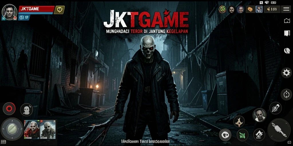 Screenshot JKTGAME menampilkan aksi gameplay yang mendebarkan dan atmosfir Horror yang kuat.