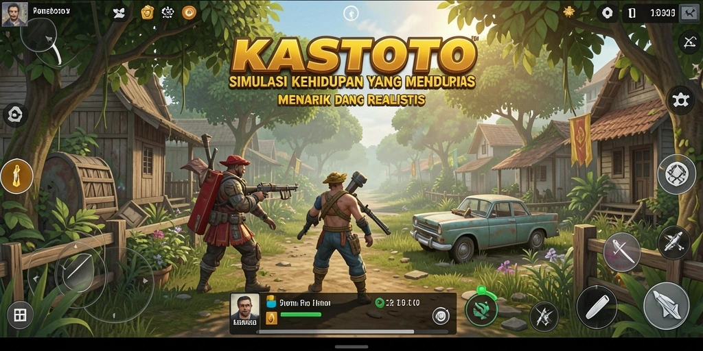Tampilan menarik gameplay KASTOTO dalam simulasi kehidupan.