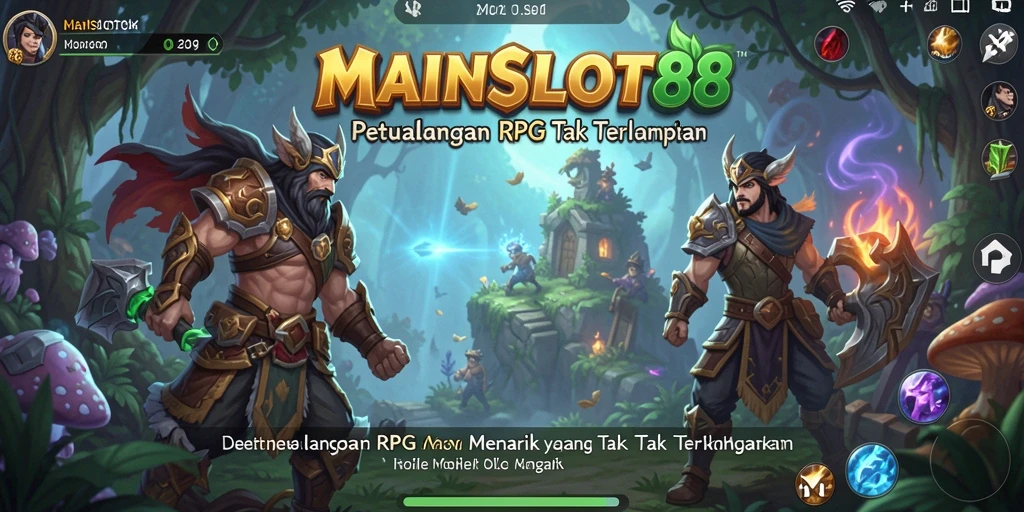Tangkapan layar utama MAINSLOT88 menunjukkan petualangan seru dalam dunia RPG.