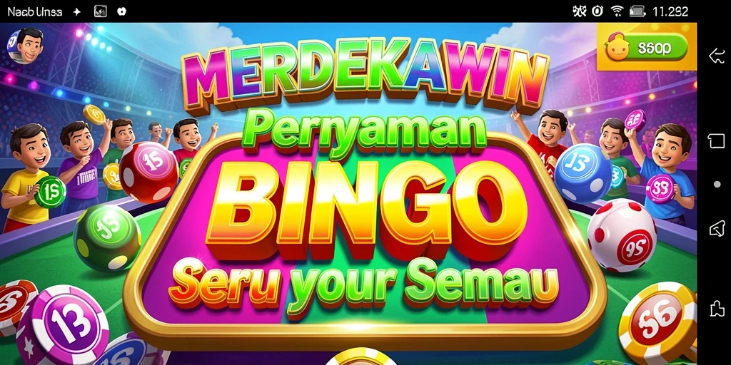 Tampilan gameplay MERDEKAWIN yang mengasyikkan dengan bingo menunggu untuk dimenangkan.