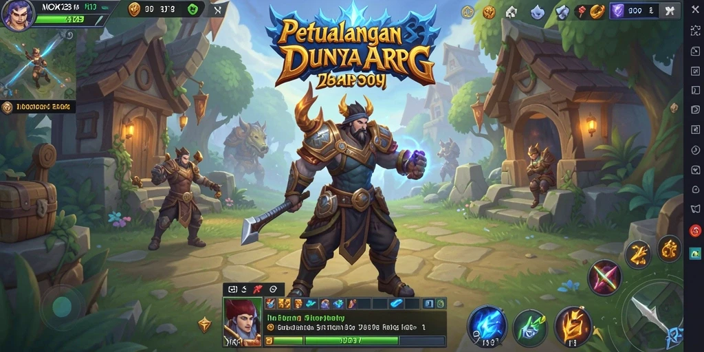 Screenshot menunjukkan karakter beraksi dalam pertarungan seru di NOX123.