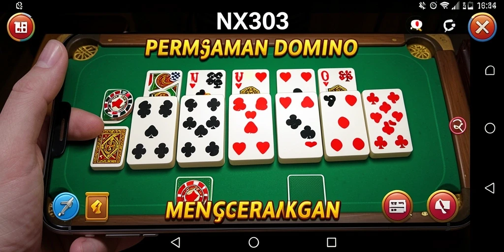 Tampilan gameplay NX303 yang menarik dan penuh aksi dalam permainan Domino.