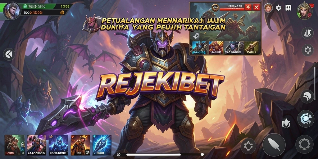 Tampilan screenshot utama dari gameplay petualangan REJEKIBET yang mendebarkan.