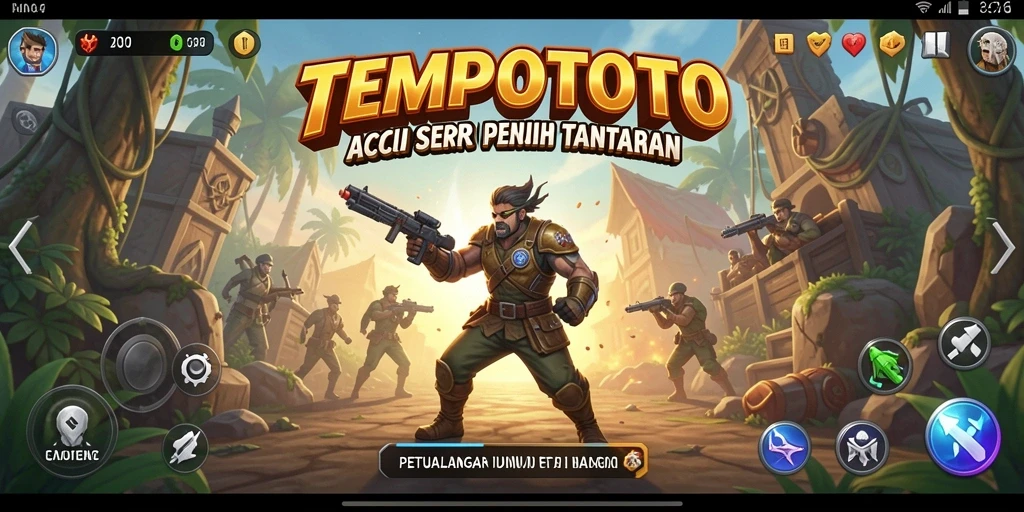 Screenshot gameplay TEMPOTOTO yang penuh aksi dan tantangan.
