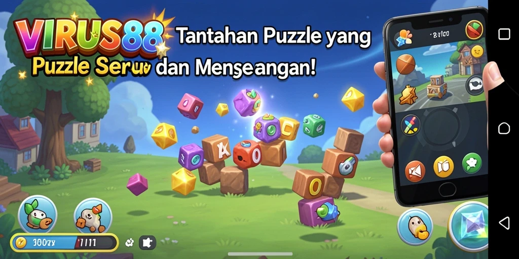 Tampilan gameplay menarik dari VIRUS88 dengan berbagai puzzle menantang.