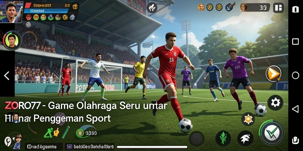 Tampilan gameplay yang mendebarkan dari <strong>ZORO77</strong> dalam aksi olahraga.